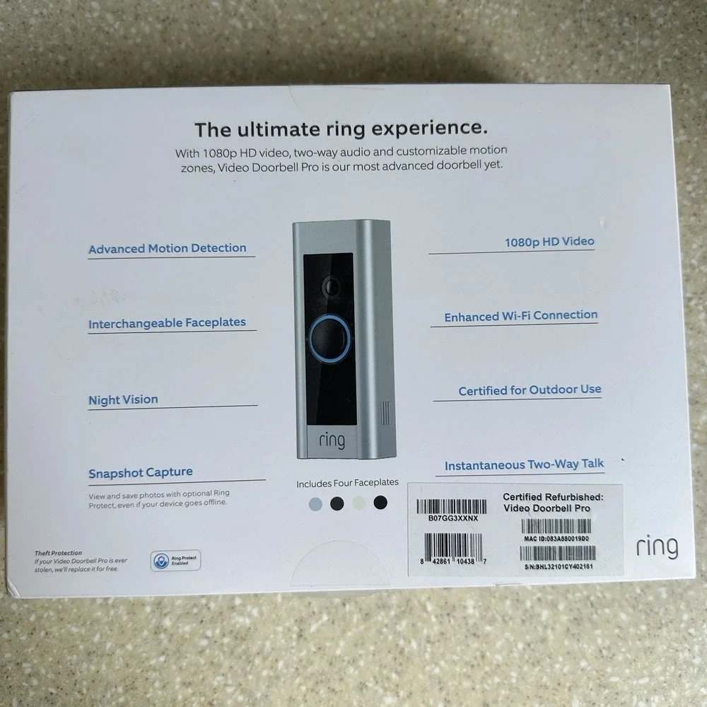 RING VIDEO DOORBELL PRO [WIFI VIDEO SMART DOORBELL]